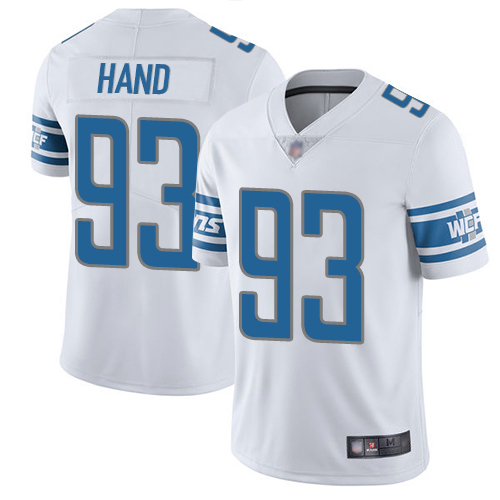 Detroit Lions Limited White Men Dahawn Hand Road Jersey NFL Football #93 Vapor Untouchable